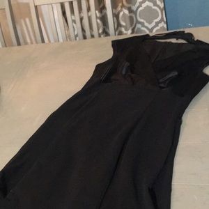 Stage accents black gown